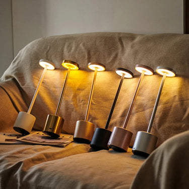 Modern Rechargeable LED Table Lamp with Adjustable Colors for Home Lighting